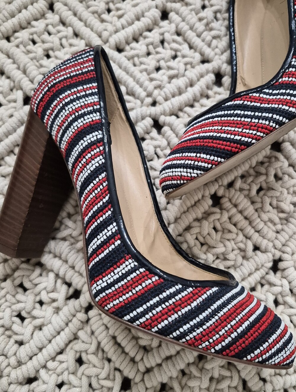 J. Crew Etta Beadstitch Heels 7.5